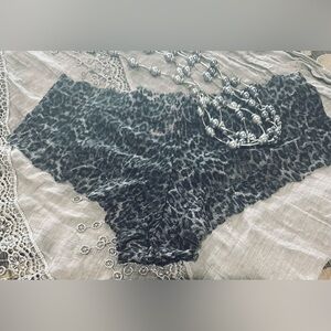 Victoria's Secret Black Lace Leopard Panties